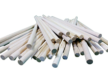 Палочка деревянная, круглая 6 мм, длина 200 мм, 40 шт, береза