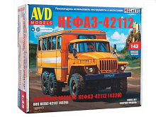 Сборная модель AVD Вахтовый автобус НЕФАЗ42112 4320, 143