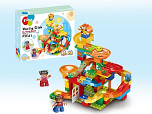 Конструктор Pilage Супермаркет 86 деталей, лабиринт с шариками и воронками