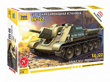 Сборная модель ZVEZDA Советская самоходная артиллерийская установка Су122, 172