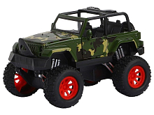 Машина АВТОПАНОРАМА Внедорожник, хаки, 132, свет, звук, инерция, вк 191012,5 см