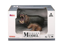 Набор фигурок животных MASAI MARA MM211111 серии Мир диких животных Семья бегемотов, 2 пр