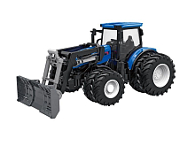 РУ фермерский трактор Korody с отвалом, мет кузов, двойные колеса 124 24G 6CH RTR