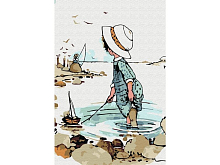 Набор юного художника 20х30 УВЛЕКАТЕЛЬНАЯ РЫБАЛКА  13 цветов