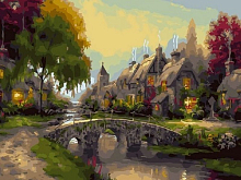 Картина по номерам 40х50 Сказочный вечер 28 цветов №2