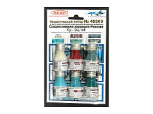 Набор АКАН акриловых красок Современная авиация России Су3234, 6х10 мл