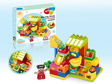 Конструктор Pilage Фруктовый магазин 41 деталь, лабиринт с шариками