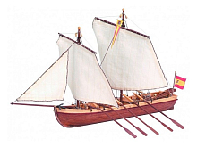 Сборная деревянная модель капитанской шлюпки корабля Artesania Latina SANTISIMA TRINIDAD, 150