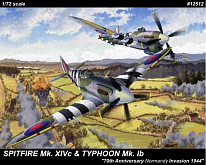 Сборная модель Самолёт SPITFIRE Mk.14C & TYPHOON Mk.IB 1/72, шт