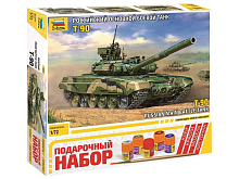 Сборная модель ZVEZDA Российский танк Т90, подарочный набор, 172