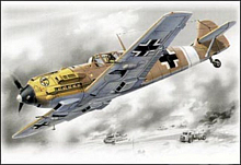 Сборная модель Немецкий истребитель Мессершмидт Bf1097Trop 172