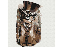 Картина по номерам 30х30 МИСТЕР КОТ 14 цветов