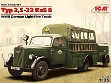 Сборная модель ICM Тур 2,532 KzS 8, Германский легкий пожарный автомобиль II МВ, 135