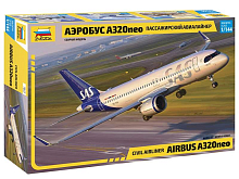 Сборная модель ZVEZDA Пассажирский авиалайнер Аэробус А320neo, 1144