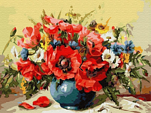 Картина по номерам 40х50 Маковая фантазия 27 цветов