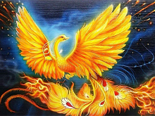 Картина мозаикой 15х20 ЖАРПТИЦА 9 цветов