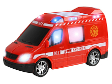 Радиоуправляемая машина AUTODRIVE Пожарная, 118, красный, 27MHz, свет, вк, 281119,2см Рус