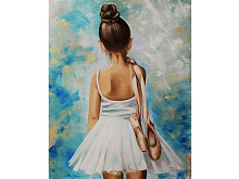 Картина по номерам с цветной схемой на холсте 30х40 Путь к успеху 19 цветов