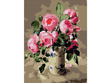 Картина по номерам 15х20 РОЗОВЫЙ ШИПОВНИК 16 цветов