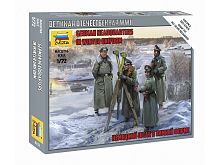 Сборные солдатики ZVEZDA Немецкий штаб в зимней форме, 172