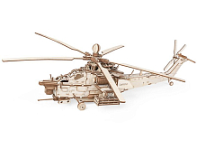 Деревянный конструктор Lemmo Вертолет Ночной Охотник, 241 деталь
