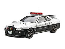 Сборная модель AOSHIMA Nissan Skyline BNR34 GTR Patrol Car 99