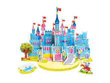 3D пазл из пенокартона ГОЛУБОЙ ЗАМОК МИНИ СЕРИЯ 37 деталей