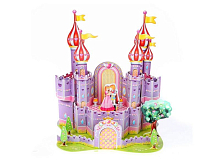 3D пазл из пенокартона ФИОЛЕТОВЫЙ ЗАМОК 35 деталей