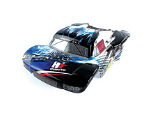 Кузов черносинебелый для шорткорса Himoto E18SC, E18SCL 118