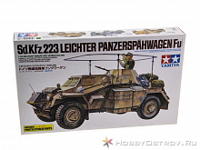 Склеиваемая модель Tamiya 135 Бронеавтомобиль SdKfz223 с решетками фототравления, 2 фигуры
