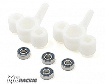 TMaxxEMaxx White Steering Blocks wBearings by