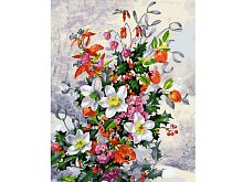 Картина по номерам 40х50 А за окном уже зима 27 цветов