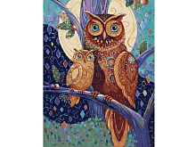 Картина по номерам с цветной схемой на холсте 30х40 В гостях у сказки 21 цвет