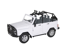 Машина АВТОПАНОРАМА УАЗ469, 124, белый, свет, звук, инерция, вк 221211 см