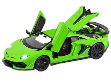 Машина АВТОПАНОРАМА Lamborghini SVJ, 132, зеленый, откр двери, свет, звук, вк 17,512,56,5 см