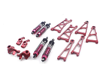 Комплект алюминиевого тюнинга для Himoto E10MTL, E10XTL фиолетовый