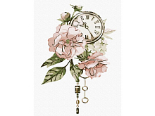 Картина по номерам 15х20 ВИНТАЖНЫЕ ЦВЕТЫ 15 цветов