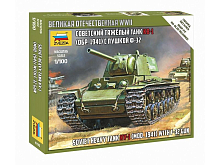 Сборная модель ZVEZDA Советский танк КВ1 с пушкой Ф32, 1100