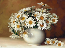 Картины мозаикой 40х50 БУЗИН САДОВЫЕ РОМАШКИ квадр элты 21 цвет