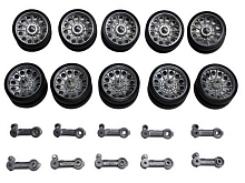 Катки металлические с резиновыми бандажами для танка T3485