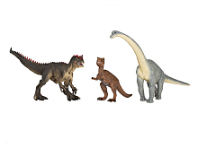 Фигурка KONIK набор динозавров брахиозавр, детеныш тираннозавра, аллозавр