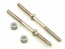 Тяга рычага металл 3х54 мм 2 штуки, с алюминиевыми вставками 3х6х4 мм 2 штуки