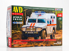 Сборная модель AVD Автомобиль бронированный медицинский, 143
