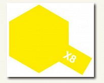 Глянцевая эмаль Tamiya X8 Lemon Yellow, 10 мл