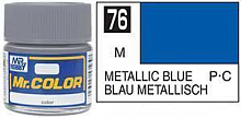 Краска эмаль для пластика тм MRHOBBY  10мл METALLIC BLUE, шт