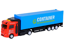 Машина AUTODRIVE Контейнеровоз фрикционный со светом и звуком, красный вк 356,512 см