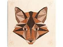 МАРКЕТРИ Картина на дереве 20Х20 ХИТРЫЙ ЛИС