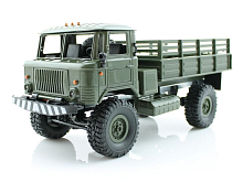 Радиоуправляемая автомодель WPL ГАЗ66 грузовая зеленая 4WD 24G 116 KIT