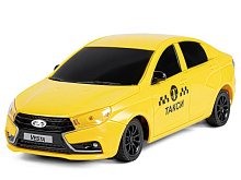 Радиоуправляемая машина AUTODRIVE Lada Vesta такси, 116, желтый, 40MHz, вк 3516,512,5см