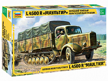 Сборная модель ZVEZDA Немецкий тяжелый полугусеничный грузовик L 4500R Маультир, 135